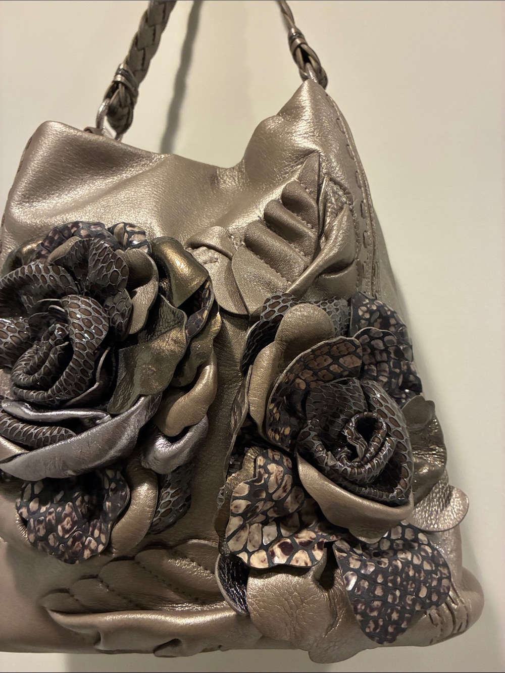 Brighton Rhapsody Masterpiece 3d Floral Leather Appliqué NWOT - Picture 5 of 11